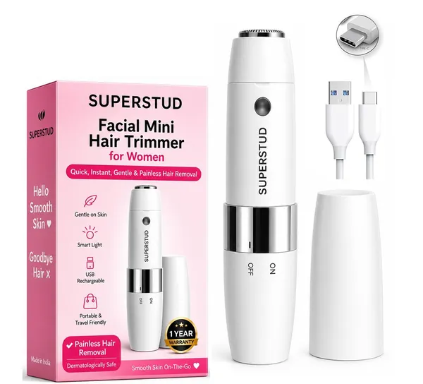 Superstud_Face_Trimmer_For_Women_Facial_Hair_Facial_Hair_Removal_Machine_Rechargeable_Electric_Trimmer_For_Woman_1_Year_Warranty_Face_Upper_Lips_Chin_Peach_Fuzz_And_Eyebrow_Trimmer_90_Min_Runtime
