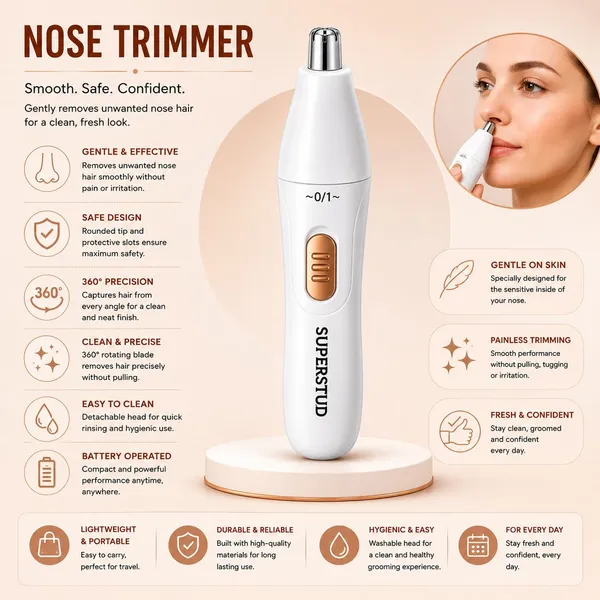 Superstud_6_In_1_Women_Trimmer_Face_Hair_Remover_For_Women_Bikini_Eyebrow_Trimmer_Rechargeable_Hair_Removal_Machine_For_Underarms_Nose_Arms_Legs_Intimate_Areas_120_Min_Runtime_White