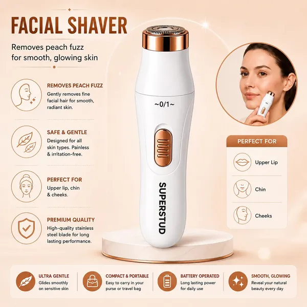 Superstud_6_In_1_Women_Trimmer_Face_Hair_Remover_For_Women_Bikini_Eyebrow_Trimmer_Rechargeable_Hair_Removal_Machine_For_Underarms_Nose_Arms_Legs_Intimate_Areas_120_Min_Runtime_White