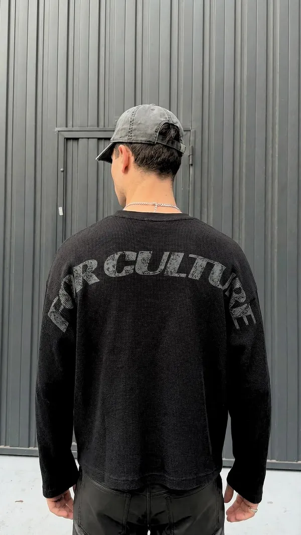 Black_Waffle_Knit_Crew_Neck_Sweatshirt_for_Men