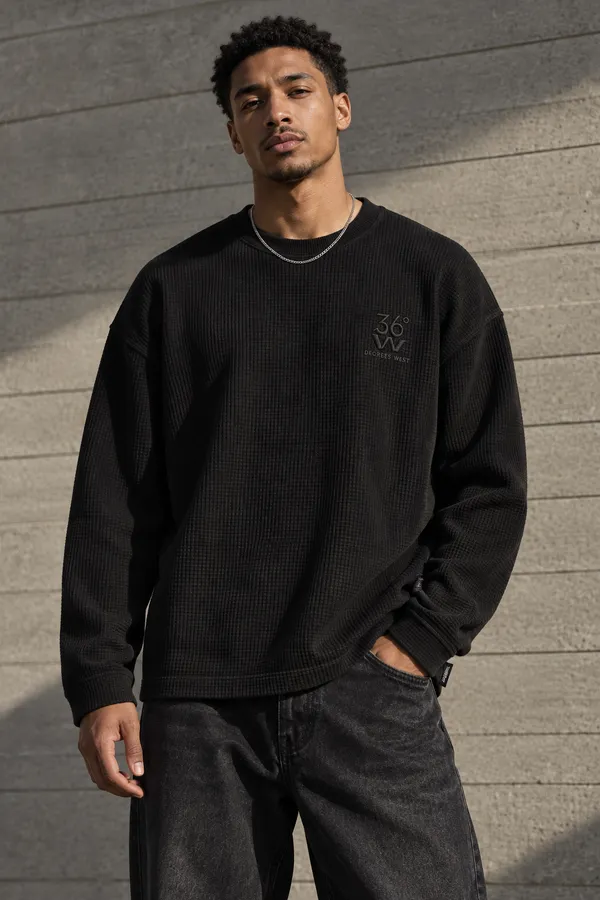 Black_Textured_Crew_Neck_Sweatshirt_for_Men