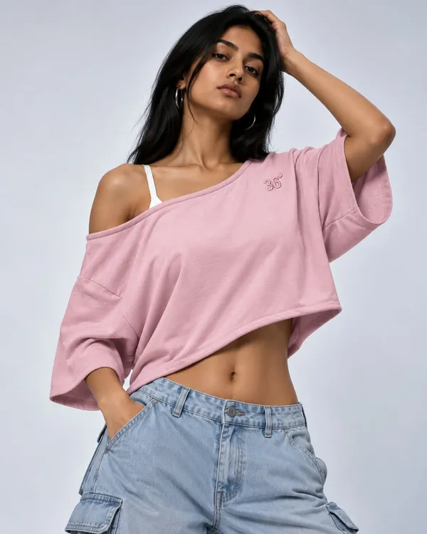 Pink_Off_Shoulder_Cropped_Top_for_Women