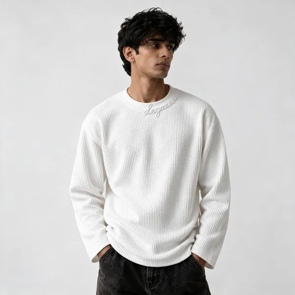 White_Knit_Regular_Fit_Sweater_for_Men