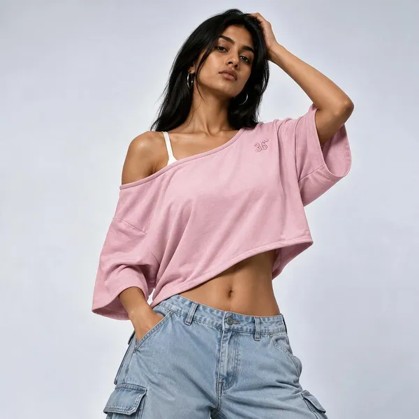 Pink_Off_Shoulder_Cropped_Top_for_Women