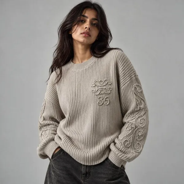 Beige_Ribbed_Knit_Pullover_Sweater_for_Women