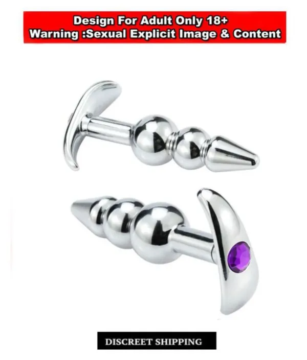 Premium_Stainless_Steel_Anal_Bead_Plug_with_Curved_Decorative_Handle_and_Purple_Gemstone