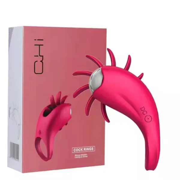 DCUO_Rechargeable_Vibrating_Cock_Ring_–_Pink_Silicone_Adult_Pleasure_Ring_with_Multi-Point_Stimulation