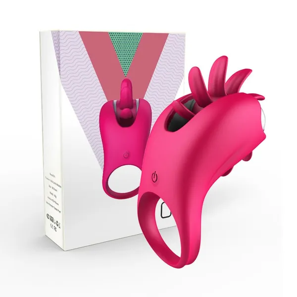 DCUO_Rechargeable_Vibrating_Cock_Ring_–_Pink_Silicone_Adult_Pleasure_Ring_with_Multi-Point_Stimulation