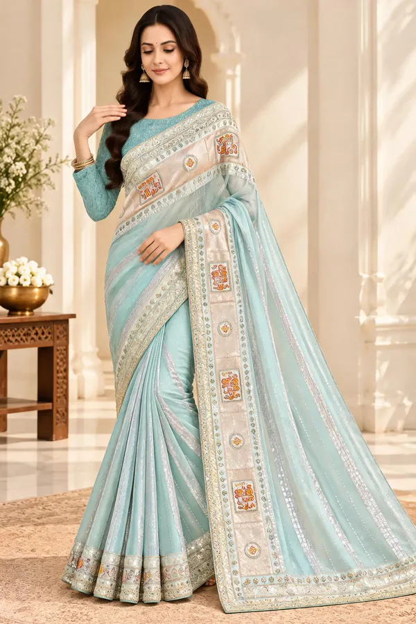 Pastel_Blue_Net_Embroidered_Saree_For_Women