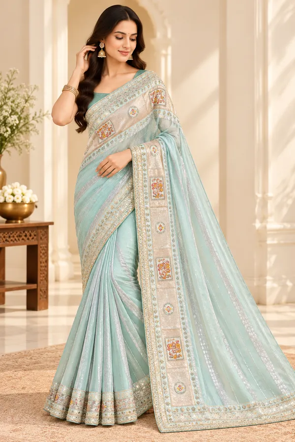 Pastel_Blue_Net_Embroidered_Saree_For_Women