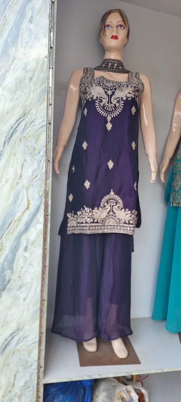 Purple_Banarsi_Embroidered_Straight_Kurta_Set_For_Women