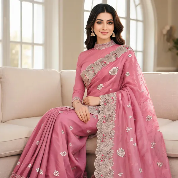 Pink_Zimmi_Zoo_Sheer_Gold_Embroidered_Saree_For_Women