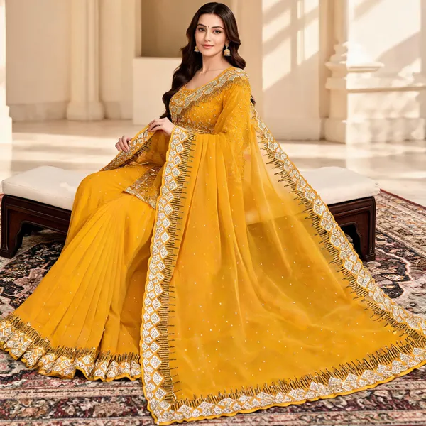 Mustard_Net_Embellished_Sheer_Dupatta_For_Women