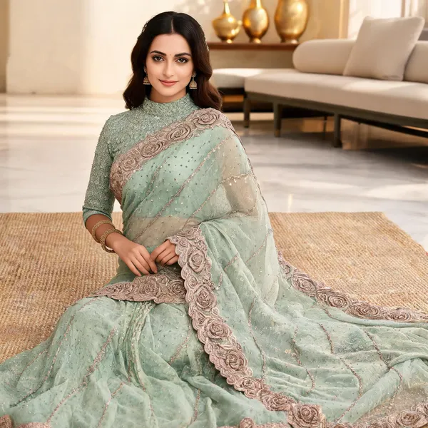 Green_Net_Embellished_Dupatta_For_Women