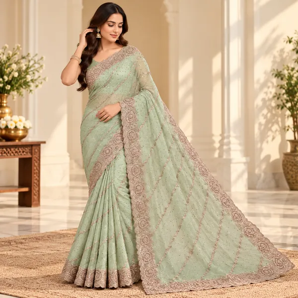 Green_Net_Embellished_Dupatta_For_Women
