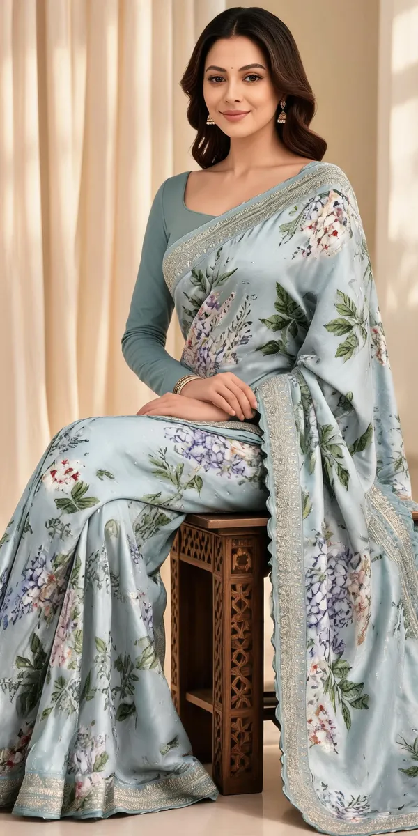 Blue_Fandy_Floral_Print_Saree_With_Blouse_Piece_For_Women