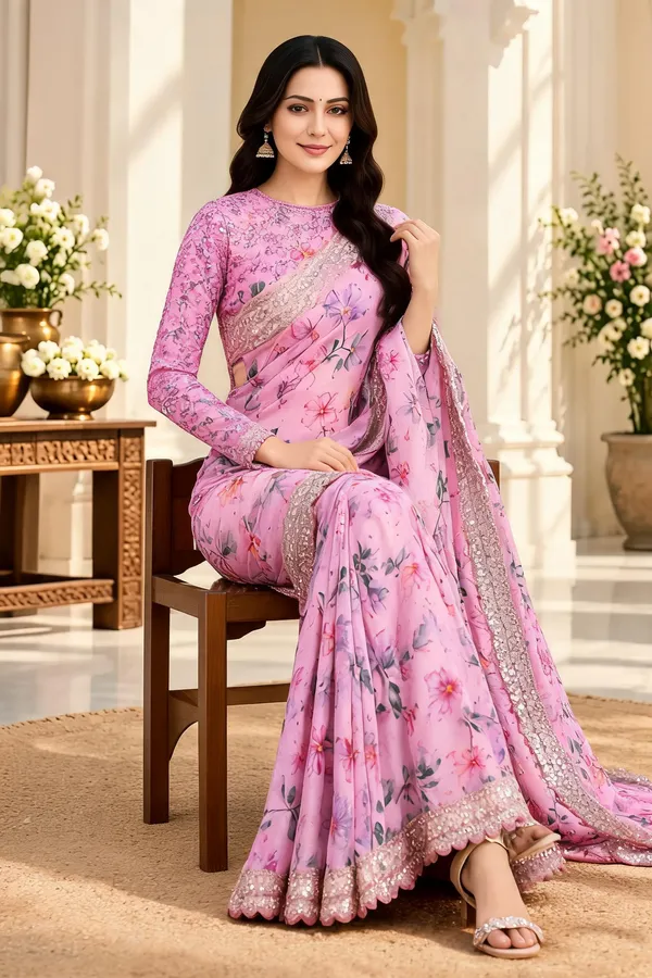 Pink_Net_Floral_Print_Embellished_Saree_For_Women