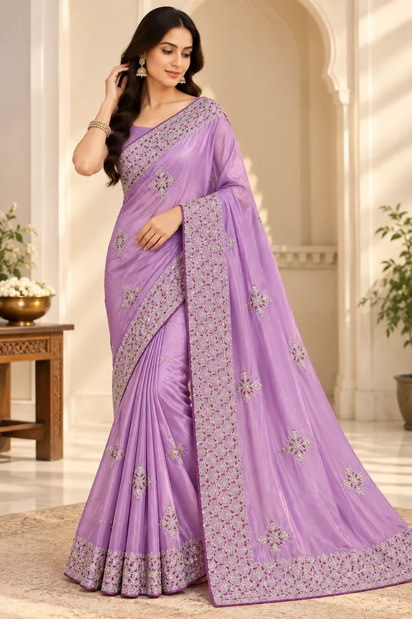 Lilac_Chiffon_Embroidered_Saree_For_Women