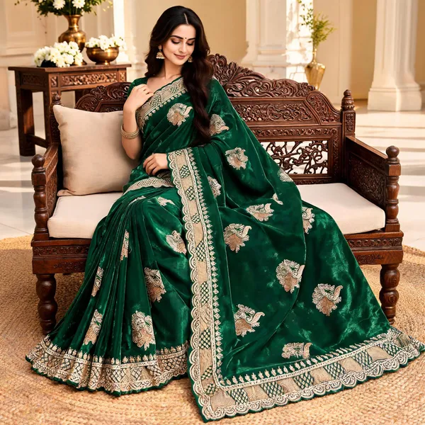 Green_Zimmi_Zoo_Paisley_Embroidered_Saree_For_Women