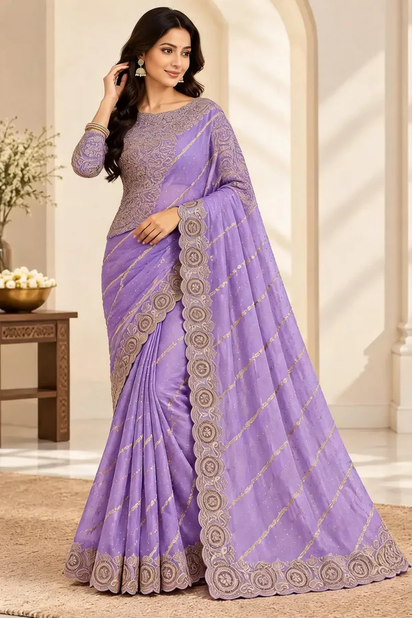 Lavender_Satin_Silk_Embroidered_Saree_For_Women
