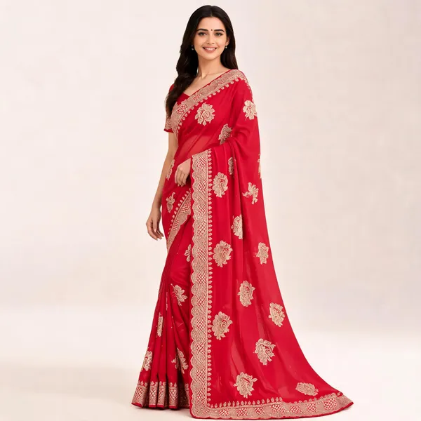 Pink_Zimmi_Zoo_Gold_Embroidered_Saree_For_Women