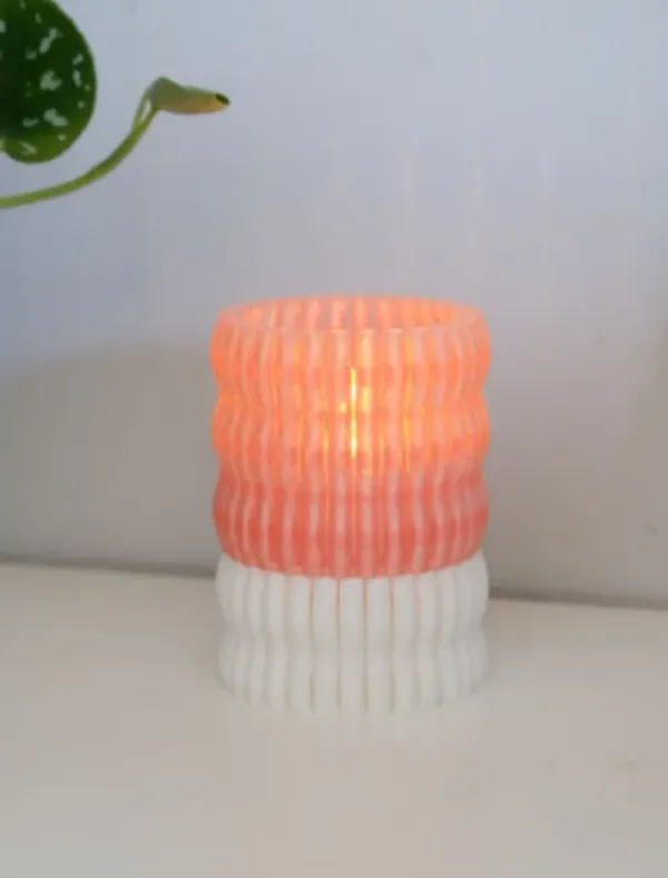Orange_Modern_Ribbed_Cylindrical_Table_Lamp