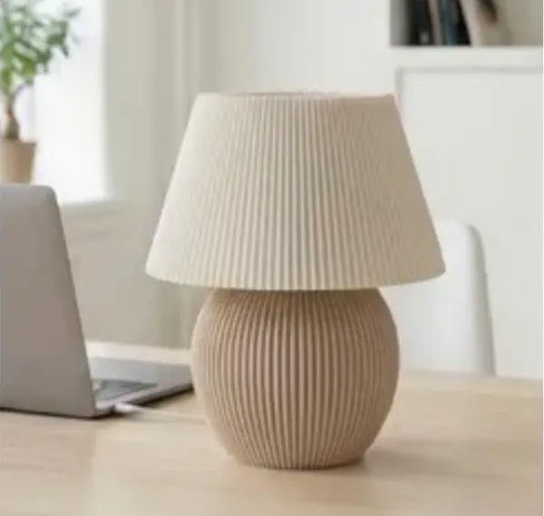 Beige_Modern_Ribbed_Table_Lamp