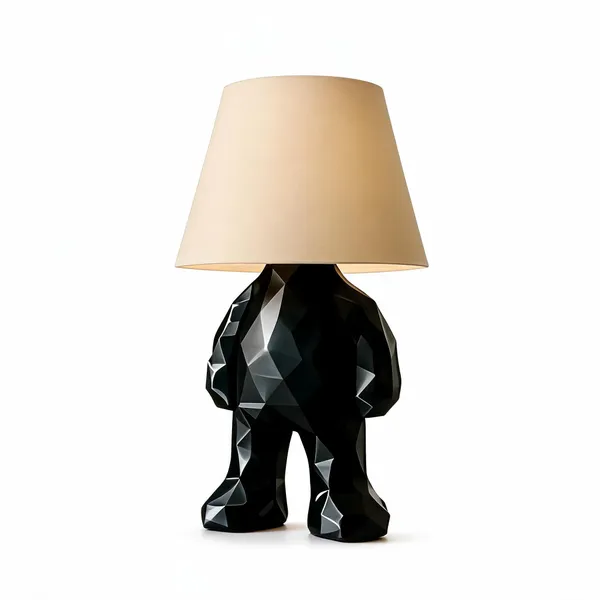 White_Modern_Faceted_Abstract_Table_Lamp