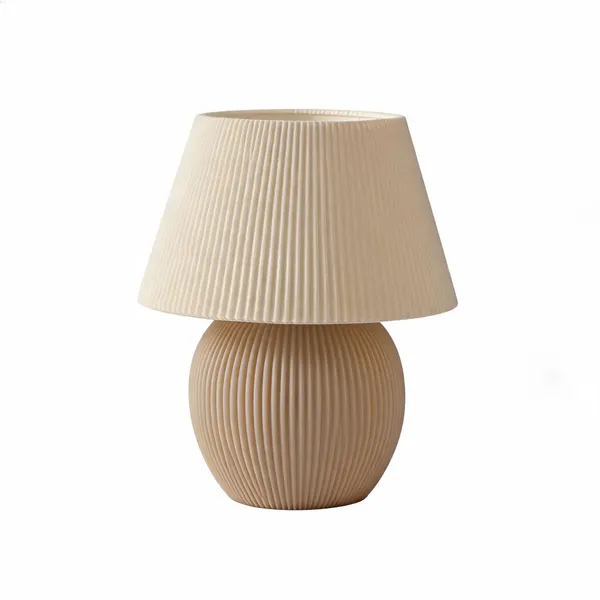Beige_Modern_Ribbed_Table_Lamp