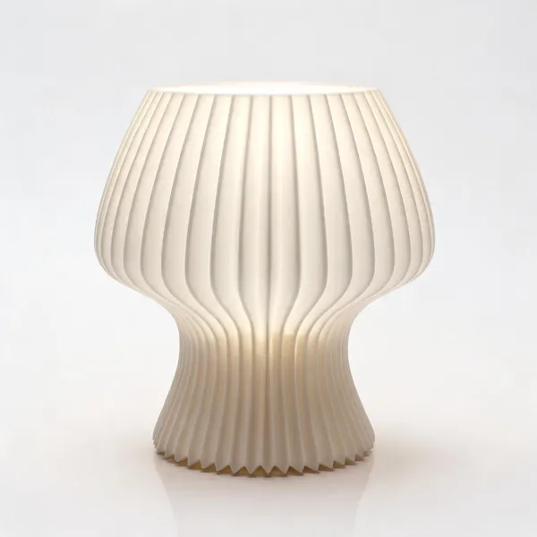White_Modern_Ribbed_Table_Lamp