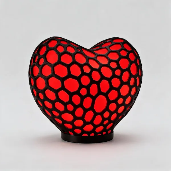 Red_Modern_Honeycomb_Heart_Shaped_Table_Lamp
