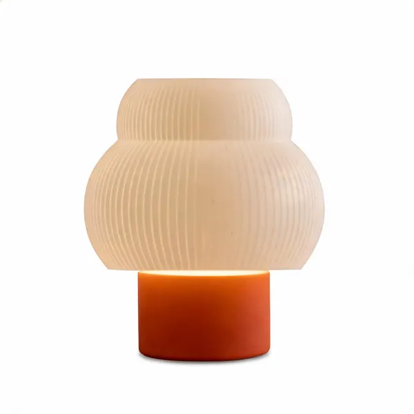 Orange_Modern_Ribbed_Table_Lamp