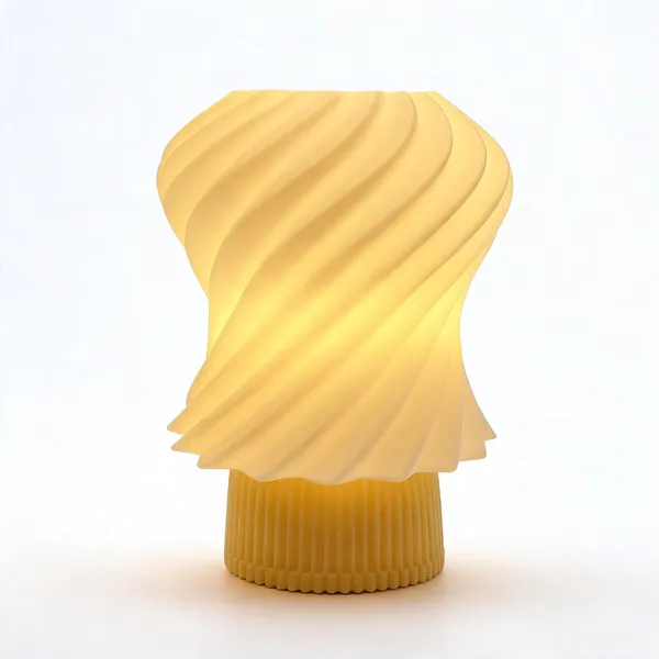 White_Modern_Sculptural_Ribbed_Table_Lamp