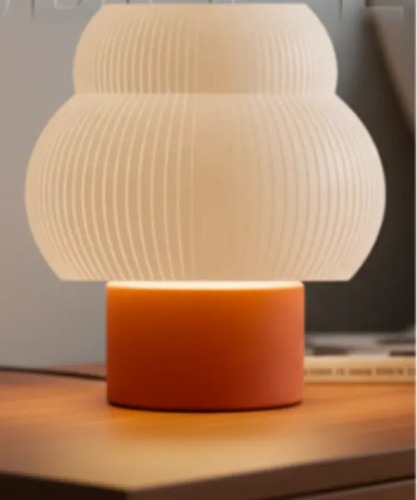 Orange_Modern_Ribbed_Table_Lamp