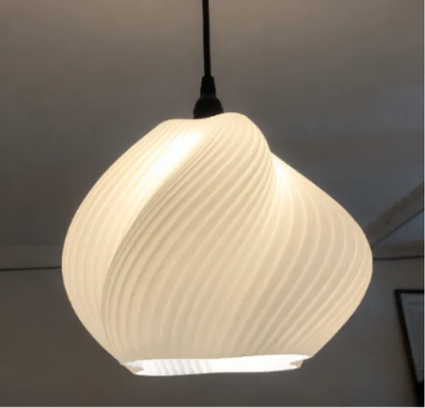White_Modern_Ribbed_Pendant_Light