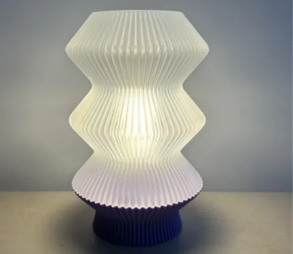 White_Modern_Pleated_Sculptural_Table_Lamp