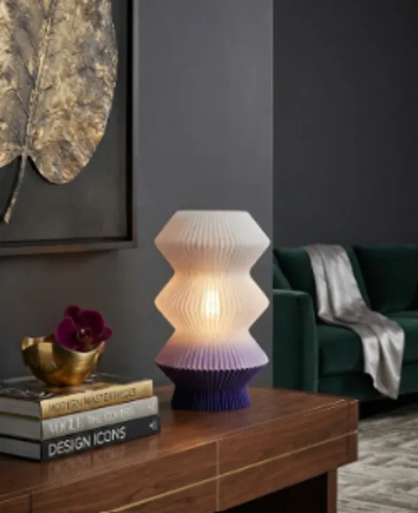 White_Modern_Pleated_Sculptural_Table_Lamp