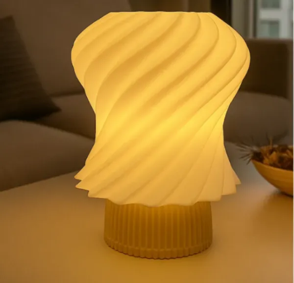 White_Modern_Sculptural_Ribbed_Table_Lamp