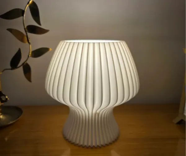 White_Modern_Ribbed_Table_Lamp