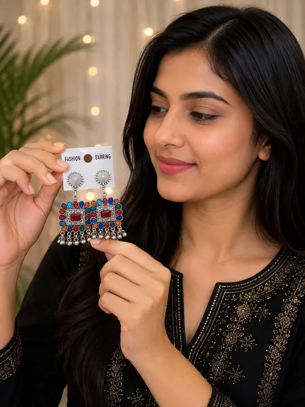 Multicolour_Oxidised_Metal_Dangler_Earrings_For_Women