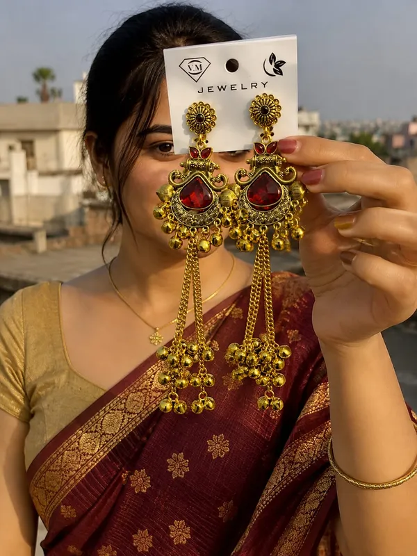 Gold_Tone_Red_Stone_Long_Jhumka_Earrings_For_Women