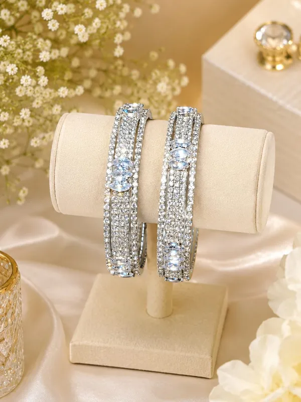Silver_Tone_Crystal_Studded_Bangles_For_Women
