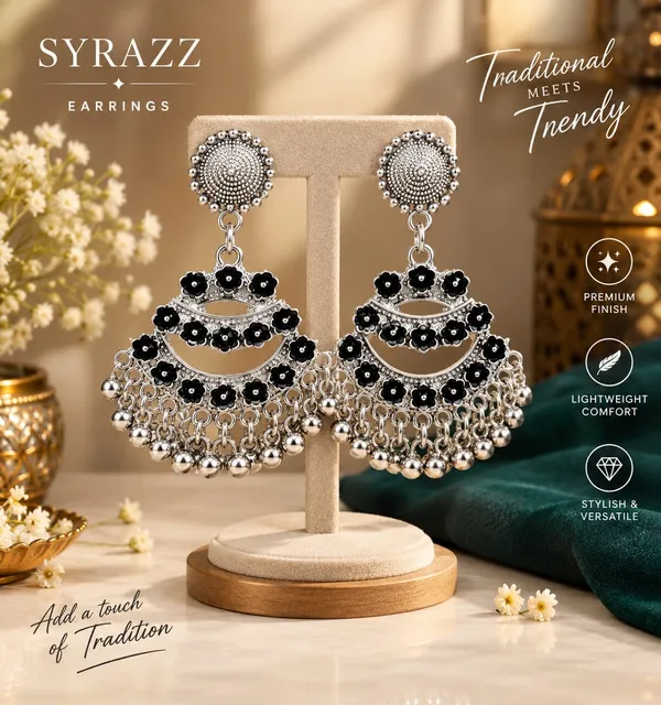 Black_Silver_Tone_Jhumka_Earrings_For_Women