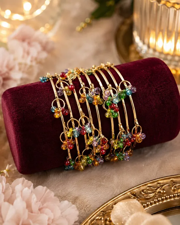 Gold_Tone_Beaded_Bangles_For_Women