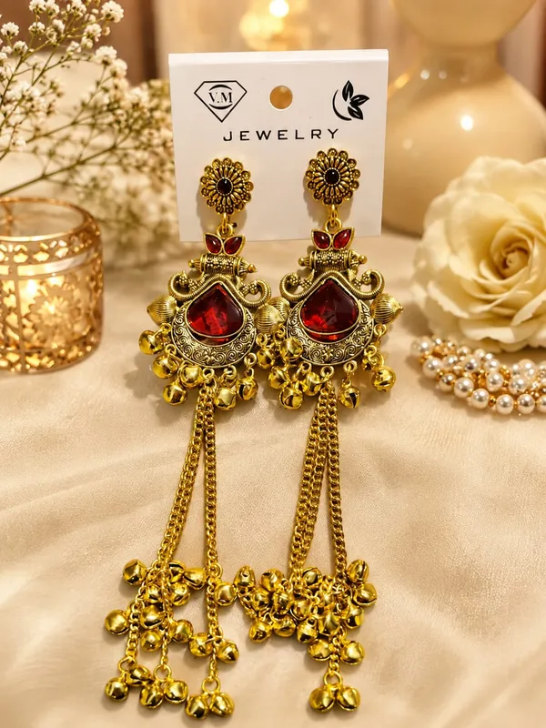 Gold_Tone_Red_Stone_Long_Jhumka_Earrings_For_Women