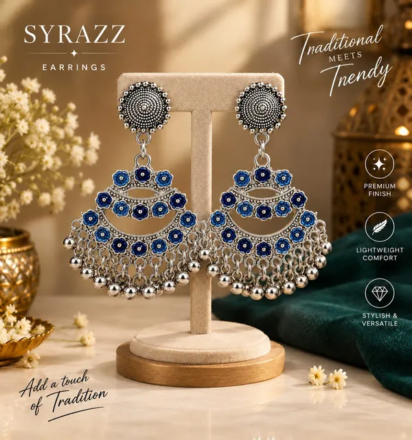 Blue_Oxidized_Chandbali_Earrings_For_Women