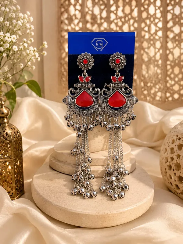 Silver_Oxidised_Chandelier_Earrings_For_Women
