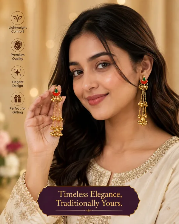 Gold_Tone_Traditional_Long_Jhumka_Earrings_For_Women