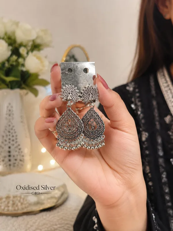 Oxidised_Silver_Traditional_Drop_Earrings_For_Women