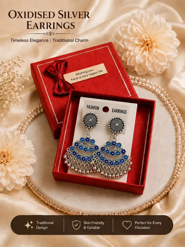 Blue_Oxidized_Chandbali_Earrings_For_Women
